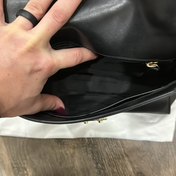 Michael Kora Black & Gold Leather Messenger Bag - Picture 12 of 17